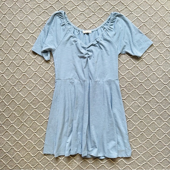 Light Blue Mini Dress Large A Line L Women’s - Picture 1 of 5